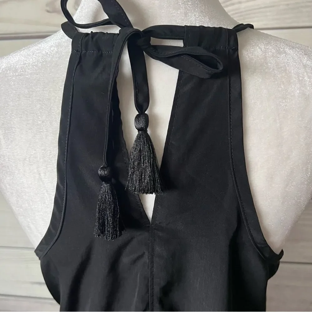 Athleta Black Dunes Eyelet Tank Top